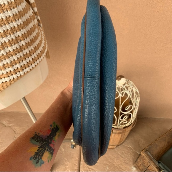 Dooney & Bourke Vintage Blue/Tan Shoulder Purse - Picture 7 of 10